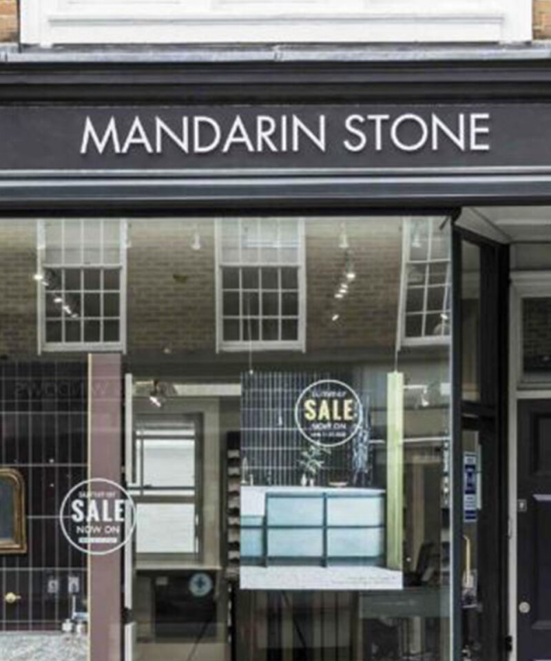 Mandarin Stone storefront in Chelsea